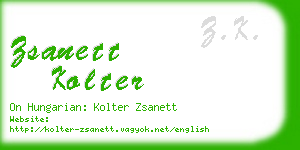 zsanett kolter business card